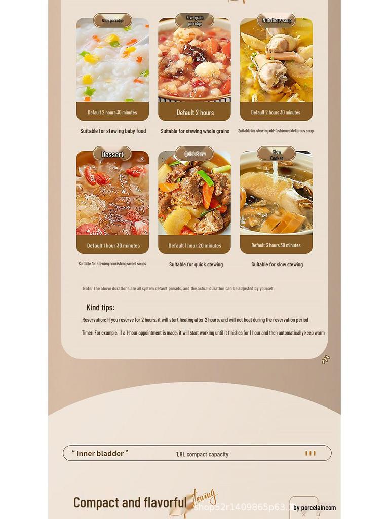 Multi-functional Ceramic Electric Stew Pot for Household Cooking: Purple Clay Porridge and Soup Stew Pot