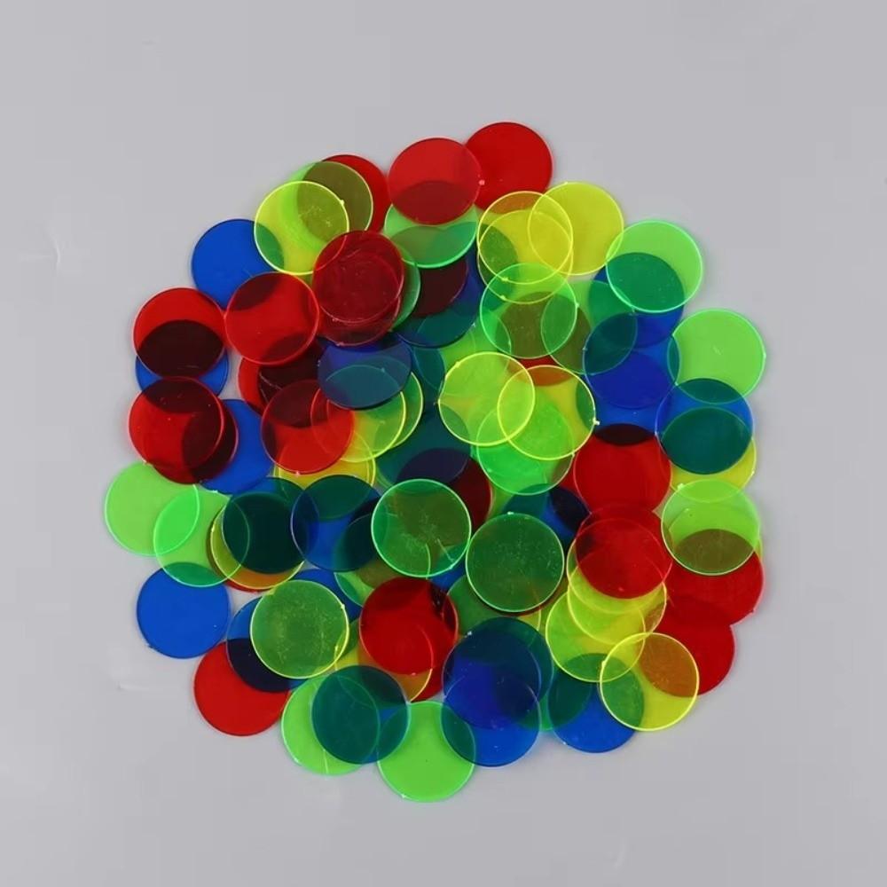 100Pcs Plastic Bingo Chips Colorful Math Manipulatives Gifts Counting Chips Sorting Activities