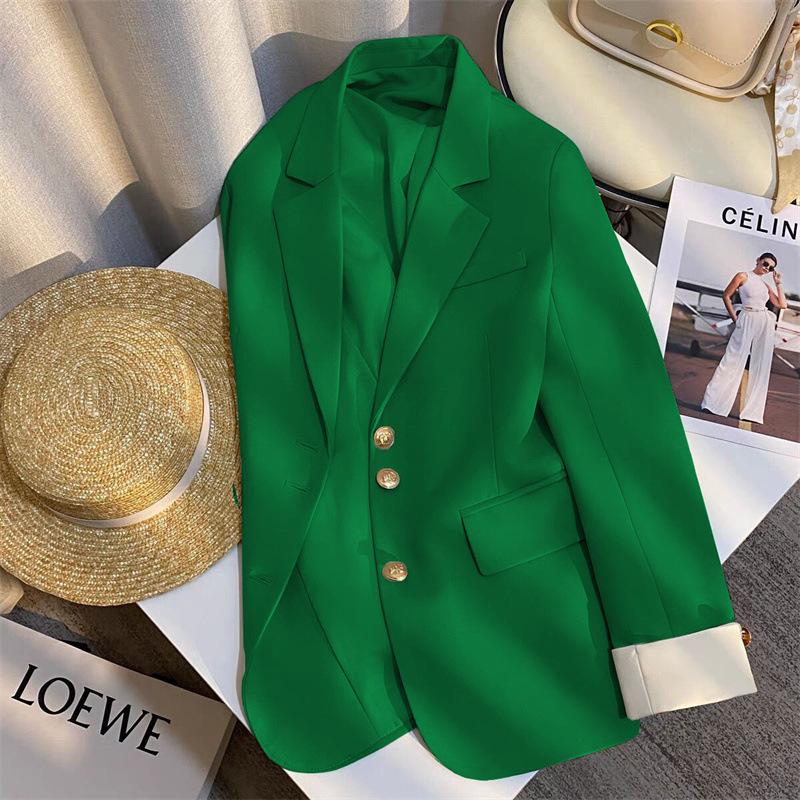2026 Spring High-End Women's Blue Chic Suit Jacket - Korean Style