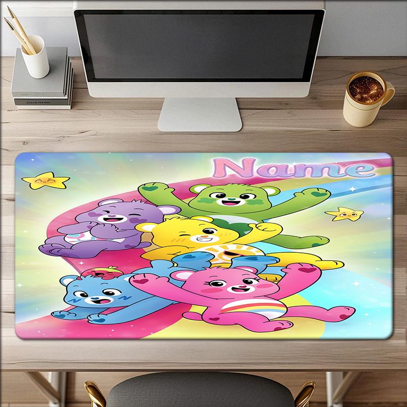 Custom Name Bear Theme Mouse Pad Non Slip Rubber Base Multifunctional Office Home Decor Perfect For Workspace Personalization