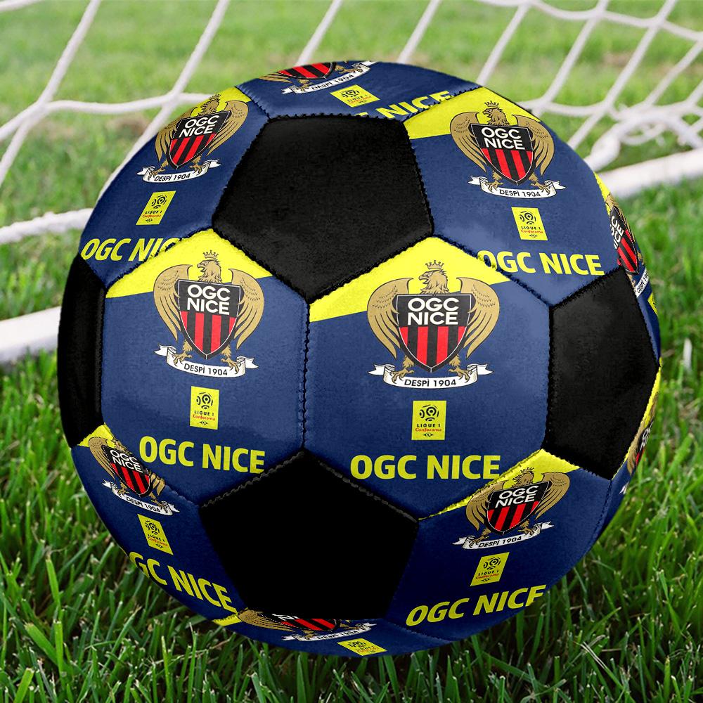 OGC Nice Indoor Soccer Ball Colorful All Ages Size 5 Machine Stitched PVC Competition Ready Durable High-Bounce