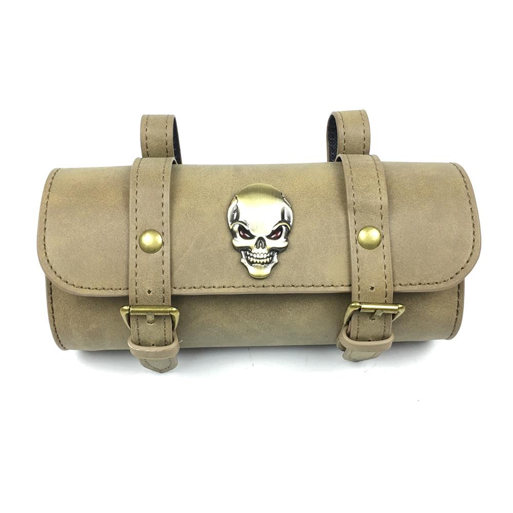 For Harley Sportster XL883 XL1200 Universal Motorcycle Saddlebag Model Side PU Leather Luggage Saddle Bag Storage Tool Pouch