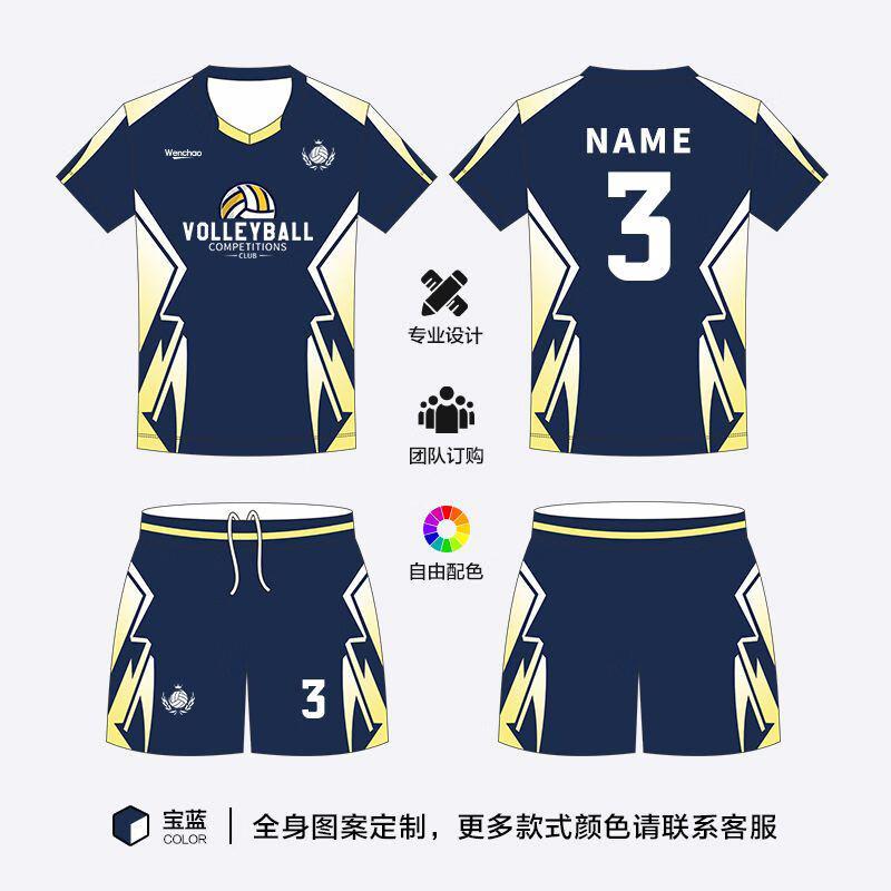 Camisa de Voleibol Personalizável de Manga Curta Unissex