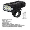 Bicycle Headlight 4 Modes Adjustable IPX4 Waterproof High Lumens Rechargeable Universal MTB Road Mountain Bike Rubber Strap Night Riding Front Lamp