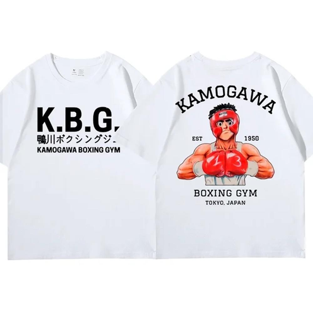 

Anime Hajime No Ippo Kamogawa Boxing Gym T Shirt Men Women Makunouchi Takamura KGB Graphic T-Shirts Clothing Harajuku 82999 L