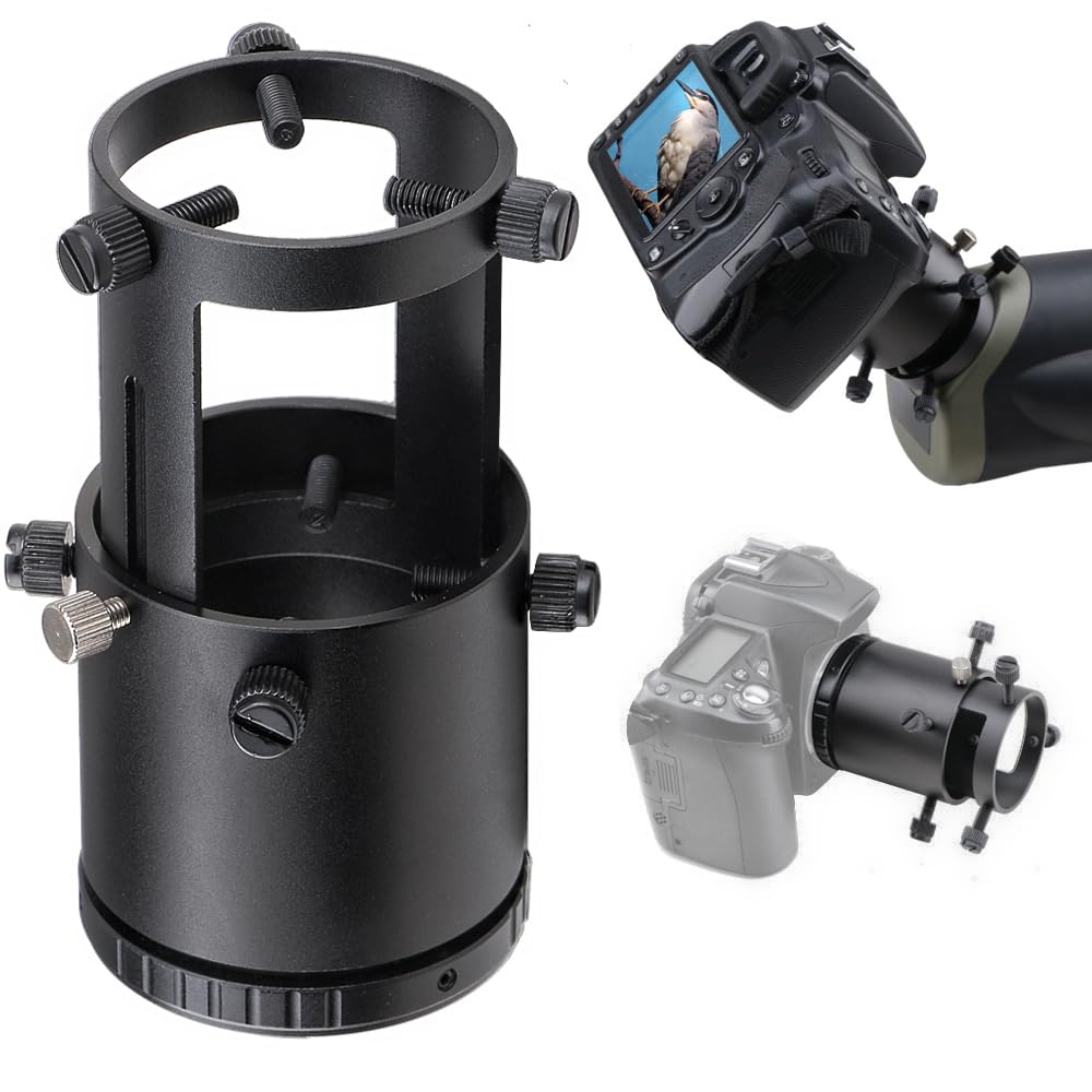 ANQILAFU Adjustable Spotting Scope Camera Adapter Compatible with Nikon SLR Cameras Includes Ideal for Bird and Astrophotography - - T-Ring -
