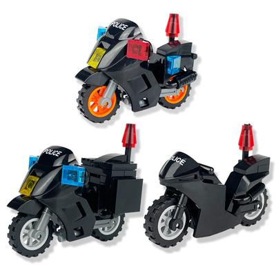 10706A 10706B 10706C Black Panther Patrol Motorcycle Police Car Building Blocks for Children