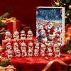Fun Xmas Countdown Box Christmas Advent Calendar 2026, Snowman 24 Day with Acrylic Hanging Pendants, Festive Tree Decor, Holiday Gift for
