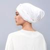 Muslim Women Turban Hijab New Ramadan Pearl Decor Solid Color Pleated Head Wraps Elastic Beanies Hijab Hat Classic Headscarf