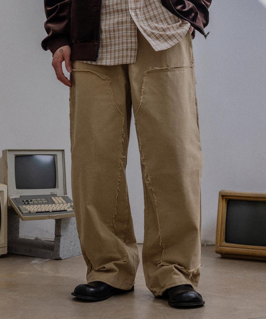 BURNING CAPONE Bc Vtg Double Knee Carpenter Pants Beige