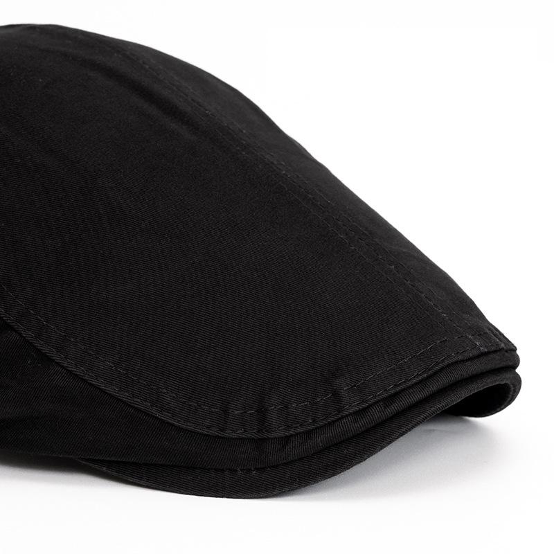 Spring Summer Peaked Cap Men's Letter Embroidered Forward Cap Cotton British Beret Newsboy Cap
