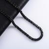 Stainless Steel Long Necklace Link Wheat Chain for Men Women Black Plated Choker On the Neck Collar DIY Jewelry Accessories