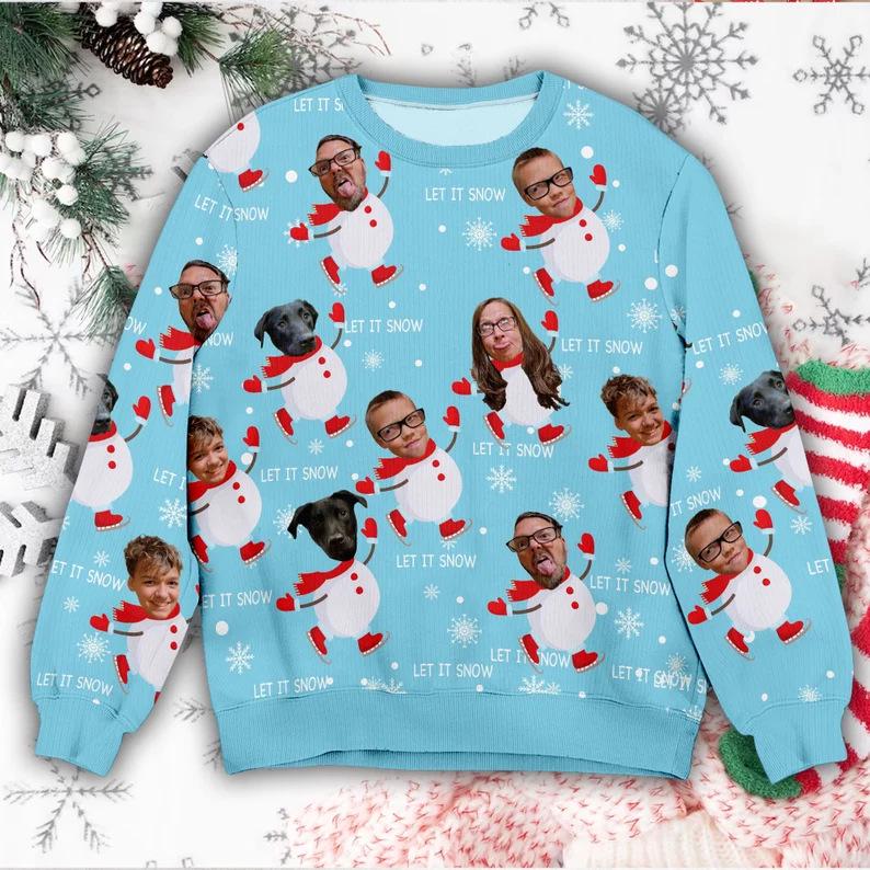 European & American 3D Christmas Avatar Round Neck Long Sleeve Hoodie for Men