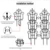 European Retro Garden Fence & Mini Climbing Flower Stand