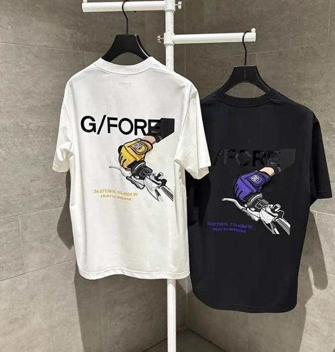 2025 Summer  A New Summer Trend Brand  Golf Printed Cotton Short-sleeved T-shirts for Men and Women
