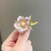 Hand Painted Floral Brooch Elegant Design Safety Lapel Pin Clothing Decoration for Formal Gatherings Daily Wear