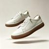 Board shoes men's first-layer cowhide casual leather shoes, genuine leather breathable, one pedal, German training little white shoes