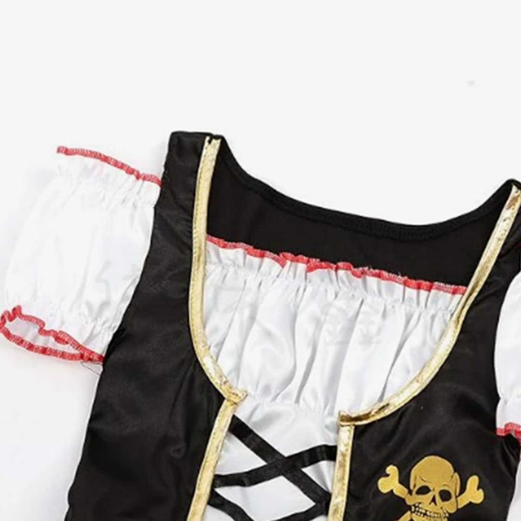 Dětský pirátský kostým Obsahuje šaty, klobouk a pásku přes oko Dětský pirátský outfit pro Halloween, hraní rolí a tématické večírky
