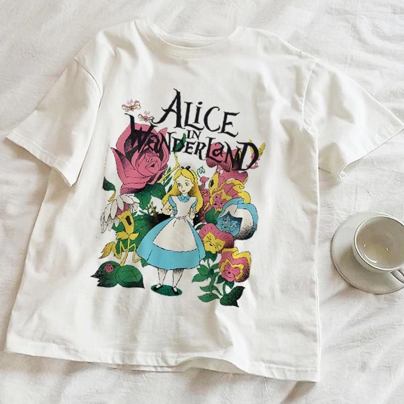 Retro ALICE IN WONDERLAND Cartoon Unisex T-shirt S-5XL Unisex T-Shirt XXL