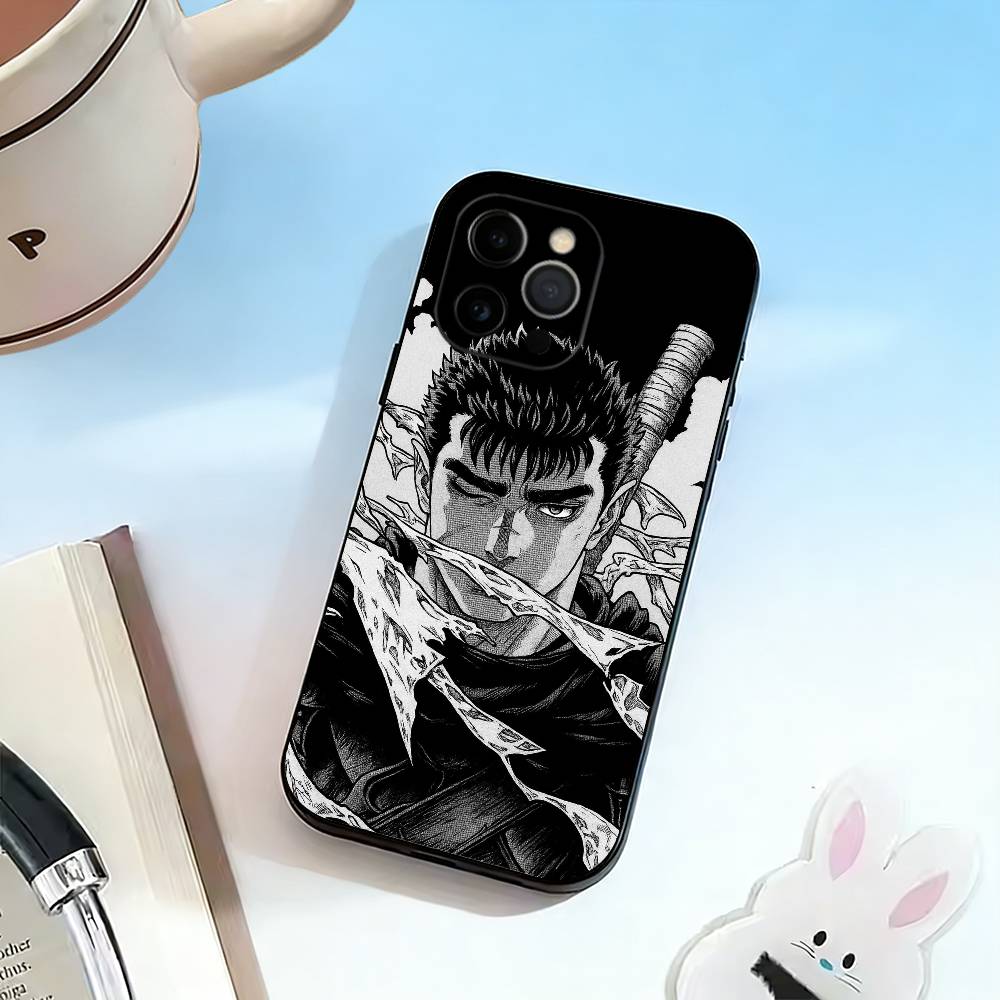 

Anime Berserk Guts Phone Case Silicone Soft For IPhone 17 16 15 14 13 12 11 X XR Plus Pro Max Plus iPhone17air