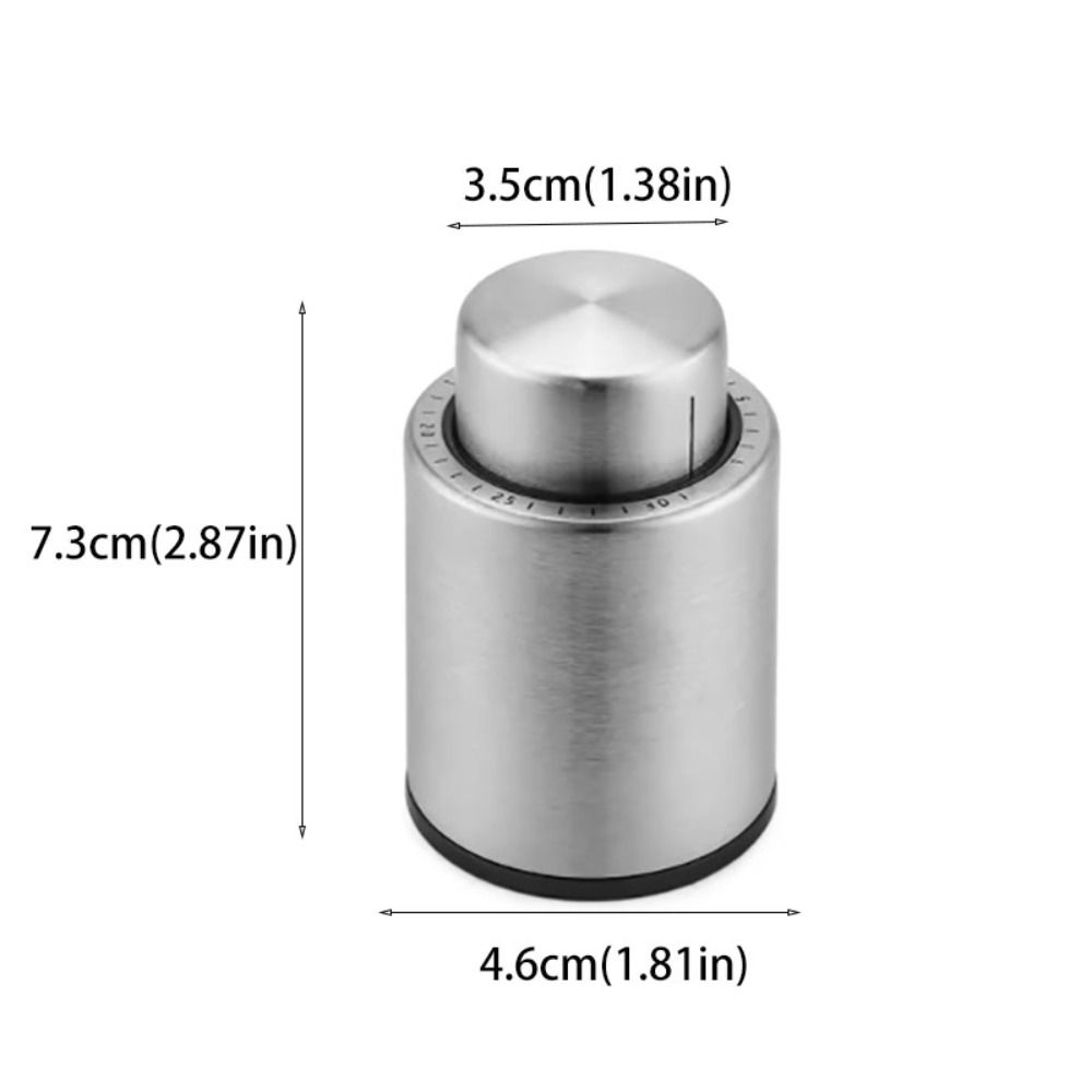 Stainless Steel Vacuum Wine Stoppers with Time Scale Wine Corks Keep Fresh Wine Preserver  Kitchen