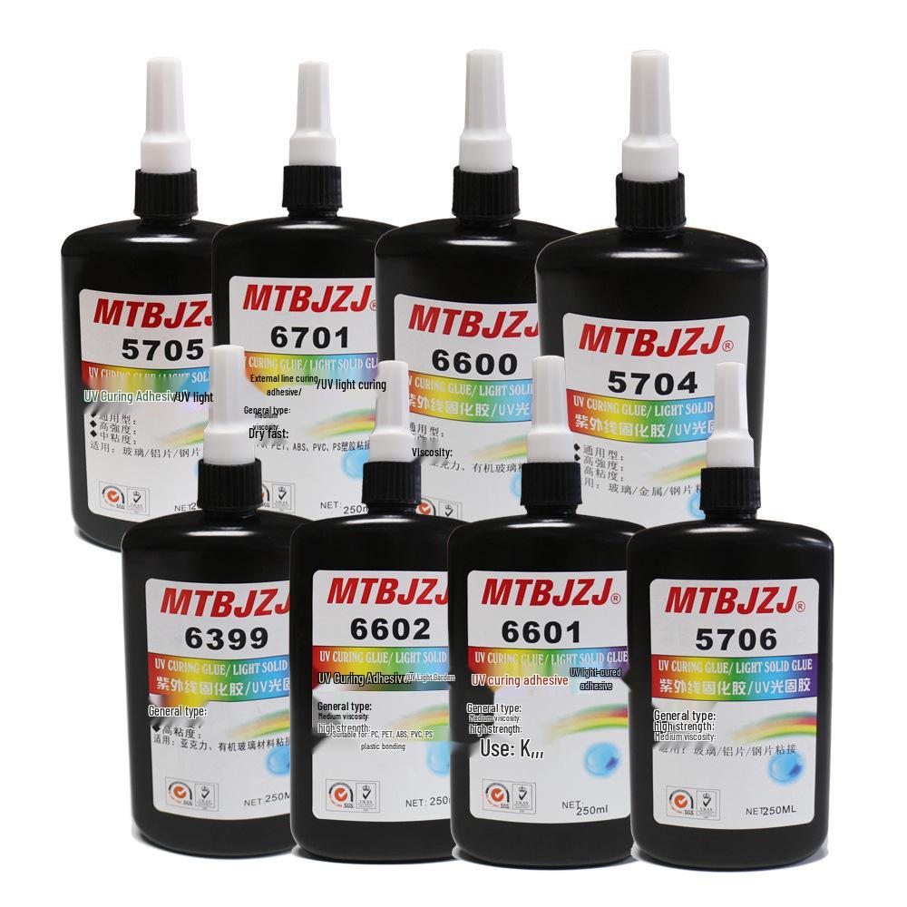7700 Высоковязкий УФ Бестеневой Прозрачный Клей для Склеивания ЖК-дисплеев и Стеклянных Панелей 250ml