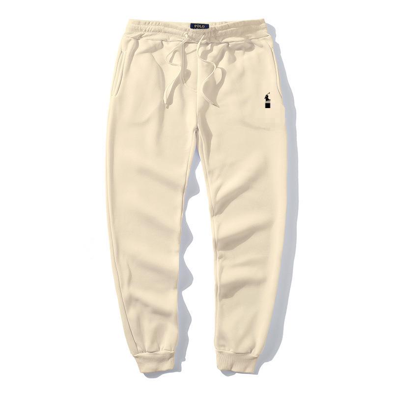 Ralph Casual Men's Little Horse Embroidered Pullover: Solid Color Long Sleeve Hoodie Sweatshirt