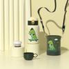 Garrafa de Água Infantil Isolada com Tampa Dupla e Alça SMPP&DR Dinossauro, 450ml