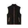 Men's Solid-color Casual Zip-up Jacket, Fleece Stand-up Collar Vest