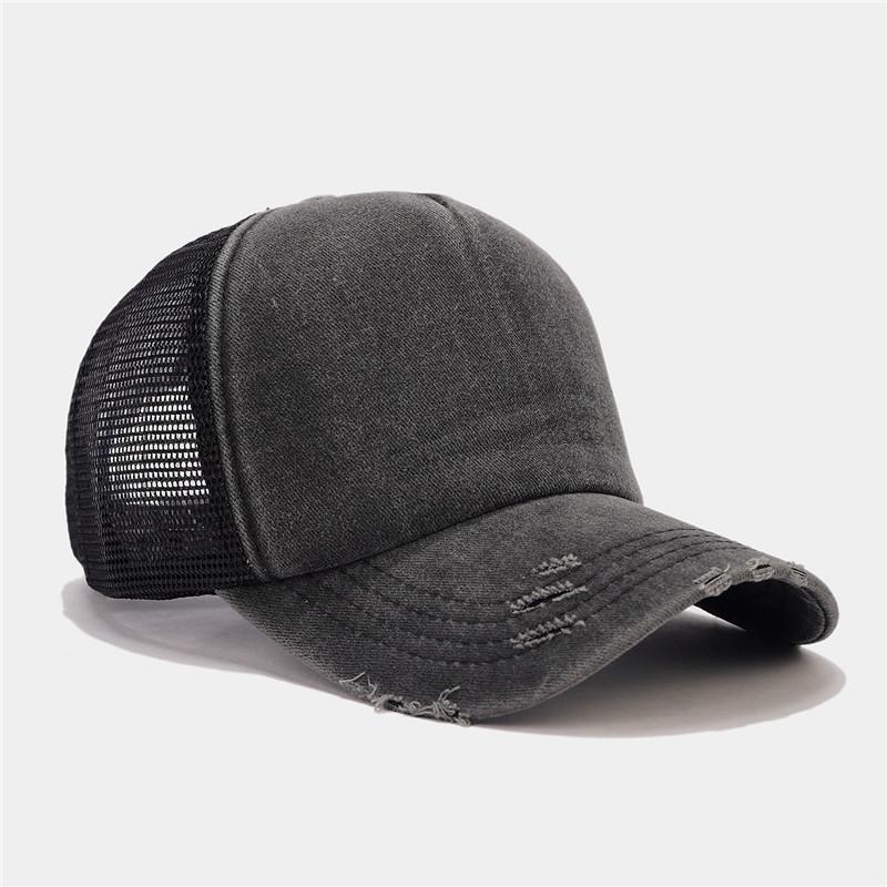 2024 Summer Cotton Solid Color Casquette Baseball Cap Adjustable Breathable Mesh Outdoor Snapback Hats for Men and Women 01