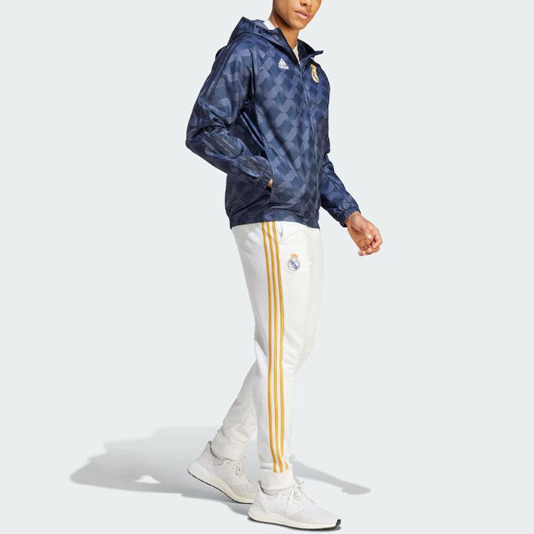 adidas Real Madrid DNA Windbreaker With All-Over Print Men Jacket Legendary-Ink-Blue HY0615