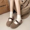 One-pedal Doudou Shoes Women's Winter 2025 New Versatile Low-top Mao Mao Shoes Wear One-button Classic Warm Cotton Shoes