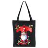 English letters A-Z Christmas number print student casual canvas tote bag