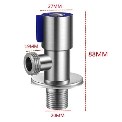 Edelstahl-Einlassventil für heißes und kaltes Wasser, Eckventile zum Befüllen von Toiletten, Waschbecken, Warmwasserbereiter, Wasserhahn für Küche und Badezimmer