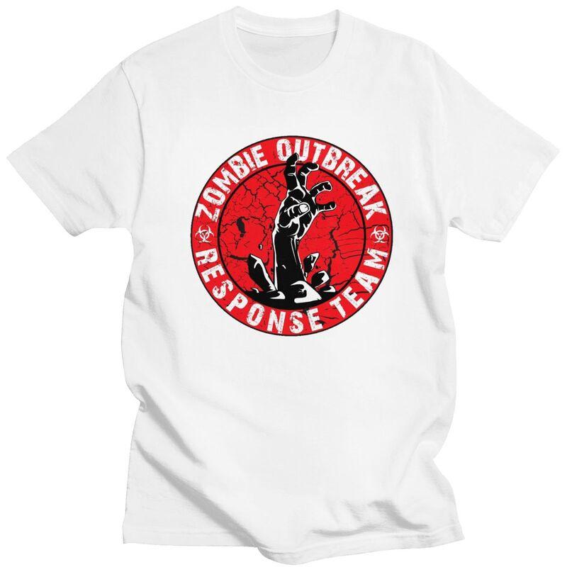 Custom Fashion Zombie Outbreak Response Team T Shirts Men Tshirts Streetwear Tee Tops Oversized Tshirts Merch