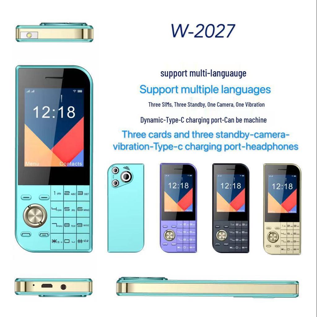 Mobile Phone with Ultra-Long Standby, Bluetooth, Type-C, Multi-Language, Internet Access Compatibility