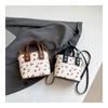 Fresh Cherry Print Fashionable Large Capacity Cute Commuter Shoulder Handbag Small Square Bag for Women