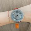 Watch Full Of Diamonds Gypsy Women'S Watch Time Comes To Run Rotary Dial Belt Large Dial Lady