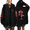 Japan Anime Bleach Kurosaki Ichigo Trykket Hettegenser Herre Dame Glidelås Hettegensere Casual Løs Genser Harajuku Unisex Glidelåssjakke