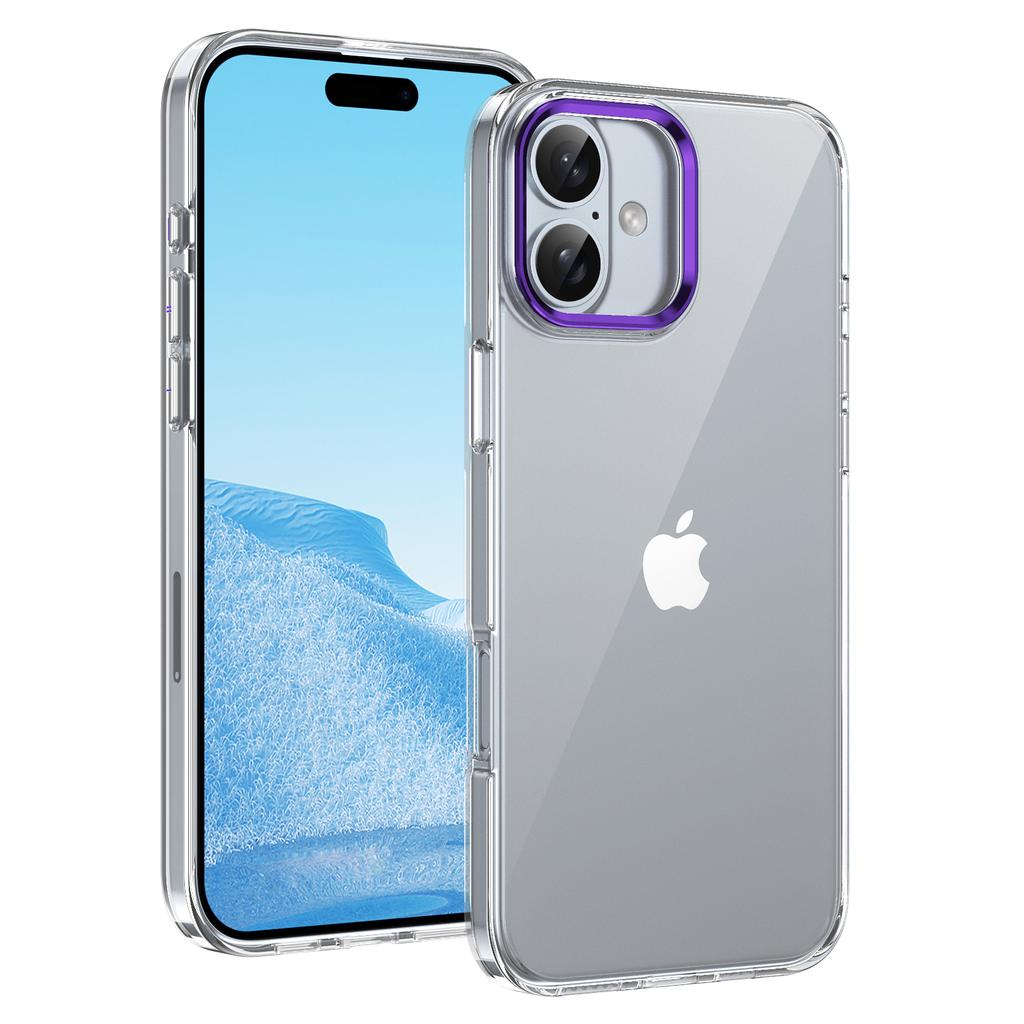 For iPhone 16 Plus Clear Phone Case Hard PC Anti-Scratch Mobile Phone Back Cover