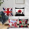 Lest We Forget cushion cover Square Sofa Cushion Cover Casual Skin-Friendly Comfortable Pillow Cover