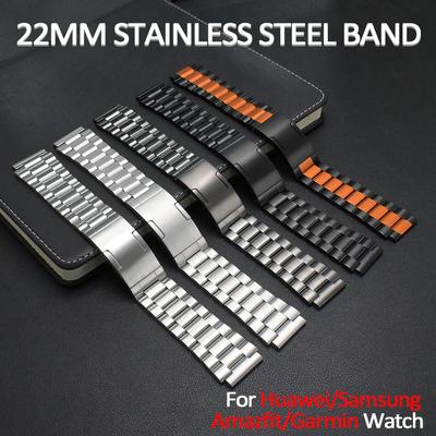 22mm Edelstahl Metallarmband für Huawei Watch GT5 Pro 46mm 4 4 Pro Ultimate Band für Amazfit Balance GTR 2 Oneplus Watch 3 2