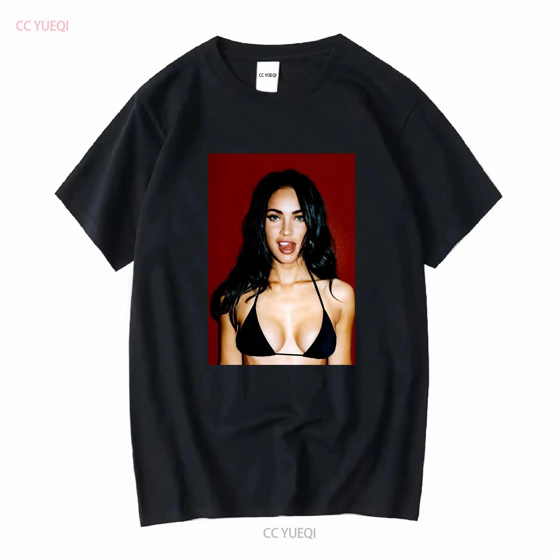 Megan Fox T Shirt Long or Short Sleeves Vintage Washed Casual Graphic Top For Everyday Wear Versatile Stylish Streetwear Homme S разноцветный