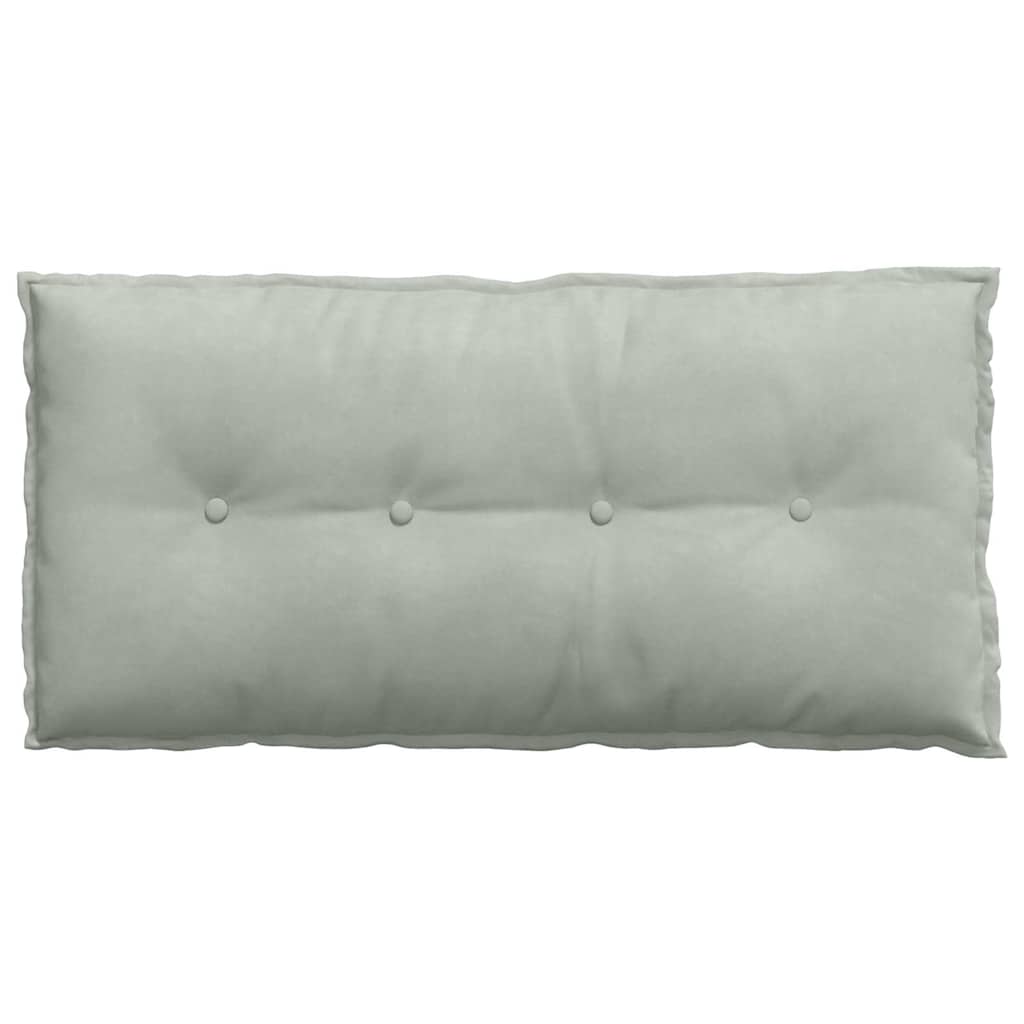 Back Cushion Light Grey 100 x 50 cm Cord Fabric