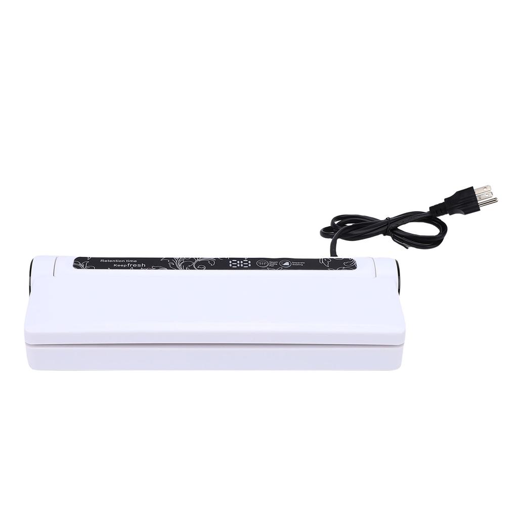 Food Vacuum Machine Dry Wet Mode 60KPA Suction Compact Electric with 20 Bags for Kitchen