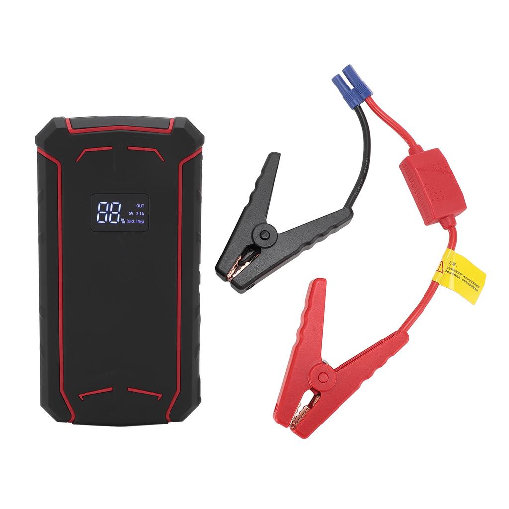 Portable Car Battery Jump Starter 600A 12V Gas 4.0L Diesel 2.5L Dual USB 12000mAh Power Bank