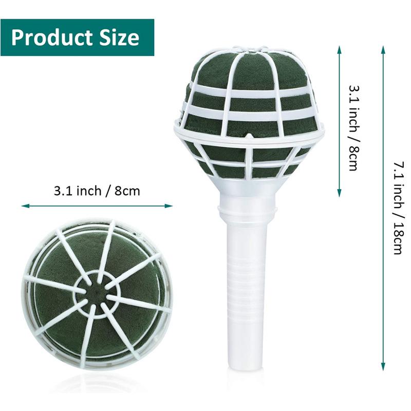 Large Bridal Bouquet Holder for Artificial Flowers - Floral Foam Handle for Weddings