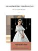 Elegant Girls' Long Formal Champagne Dress for Summer Piano Performance