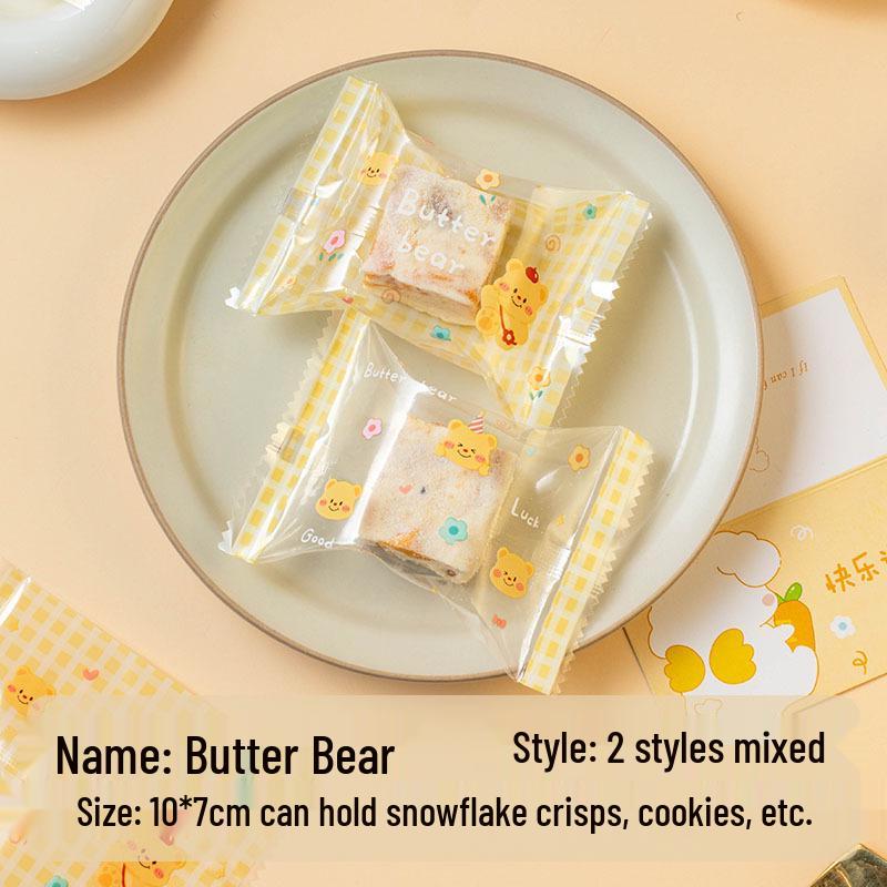 Transparent Machine-Sealed Snowflake Crisp Candy Bag: Ideal for Nougat, Biscuit, Cookie, Toffee, and Baking Milk Date Treats - Free Shipping