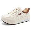 Women's Sneakers Height Increase White Leather Platform Casual Simple Thick Sole Elevator Shake Shoes for Students